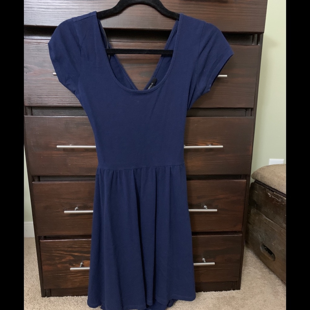 Blue dress with cutout back